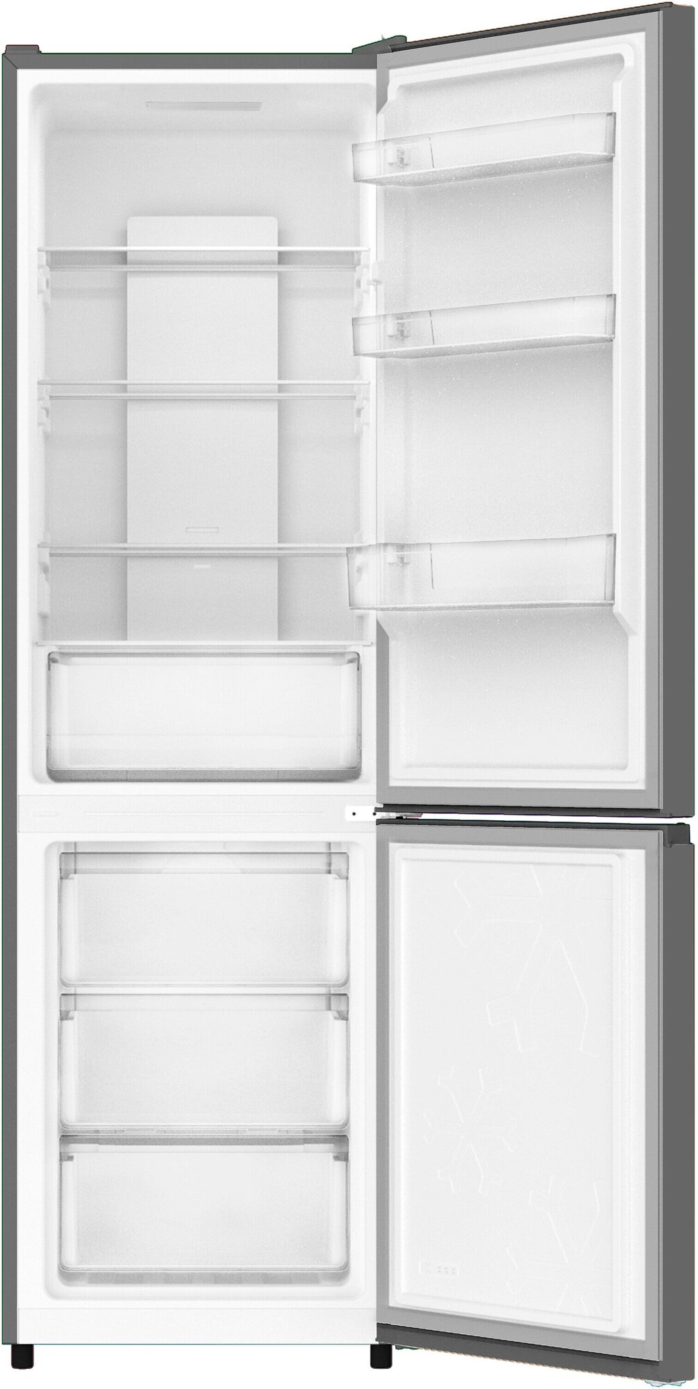 Холодильник NORDFROST RFC 390D NFS двухкамерный, 378 л объем, Total No Frost, серебристый - фотография № 2