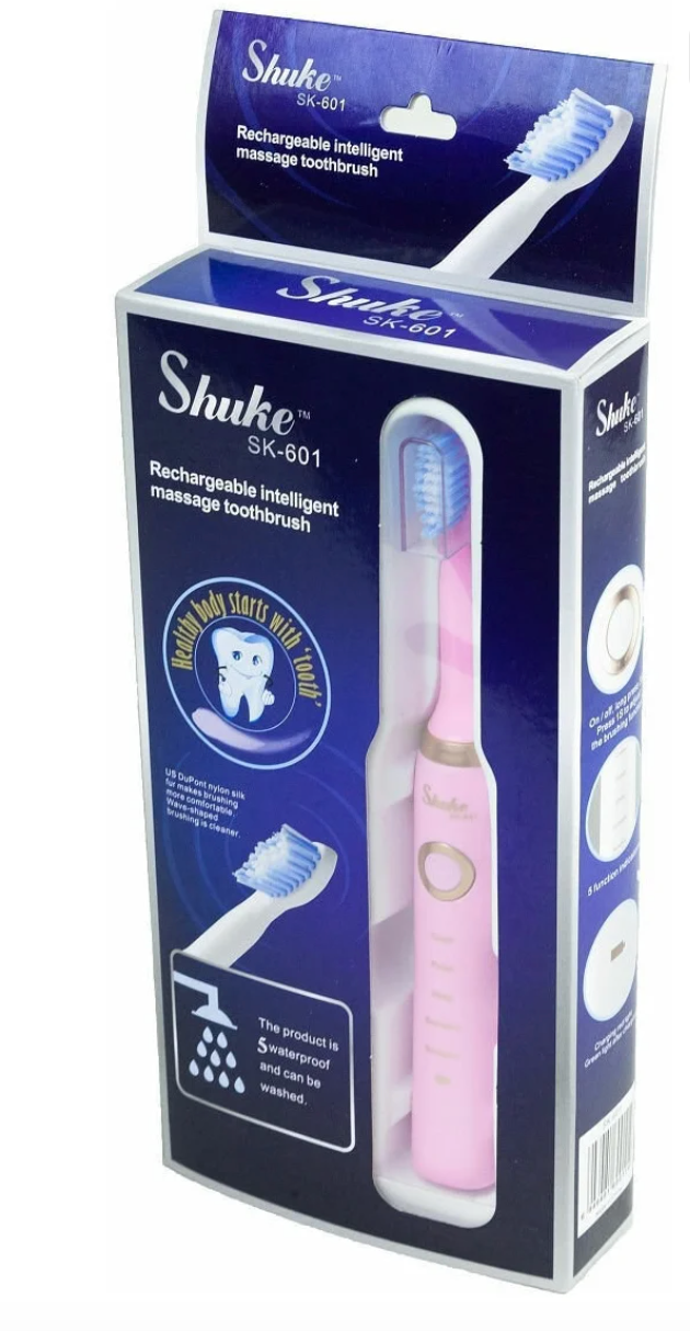 Электрическая зубная щетка с 4-мя насадками Shuke SK-601