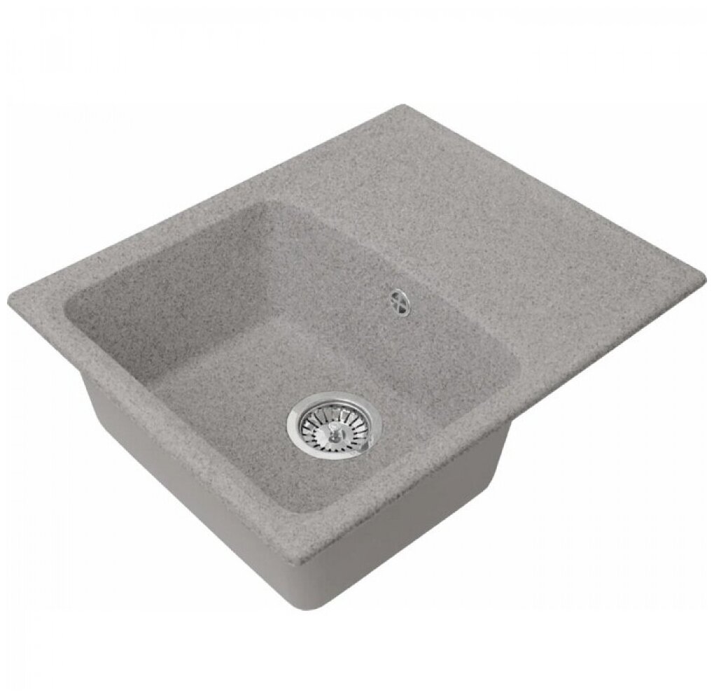 Мойка для кухни GreenStone GRS-17K-309, врезная, 600 x 500 мм, темно-серая