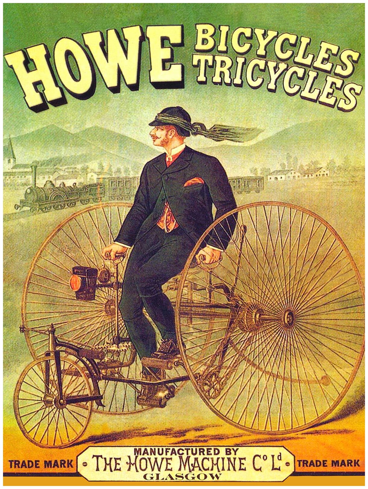 Постер / Плакат / Картина Трехколесный велосипед 60х90 см в подарочном тубусе