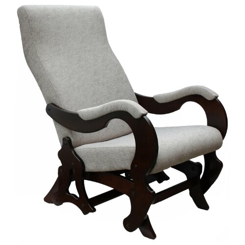 фото Кресло-качалка мебелик палермо размер: 64х81 см, обивка: ткань, цвет: орех/бежевый