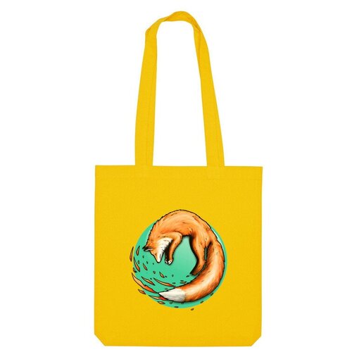 Сумка шоппер Us Basic, желтый сумка огненный лис зеленый