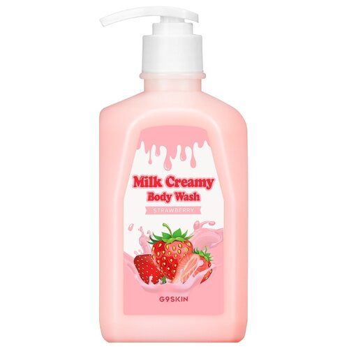 Гель для душа G9SKIN Milk creamy strawberry, 520 мл
