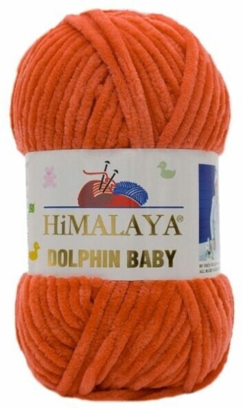 Пряжа Himalaya Dolphin baby морковный (80312), 100%полиэстер, 120м, 100г, 1шт