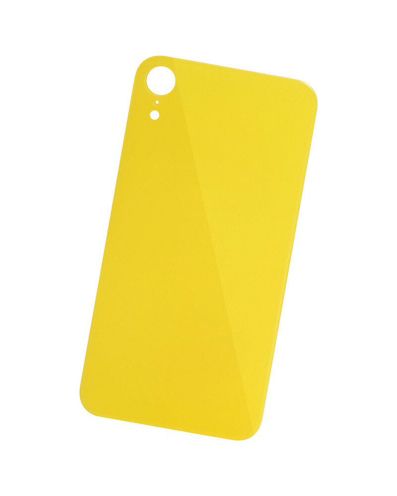 Стекло задней крышки для Apple iPhone XR (широкий вырез под камеру) желтое