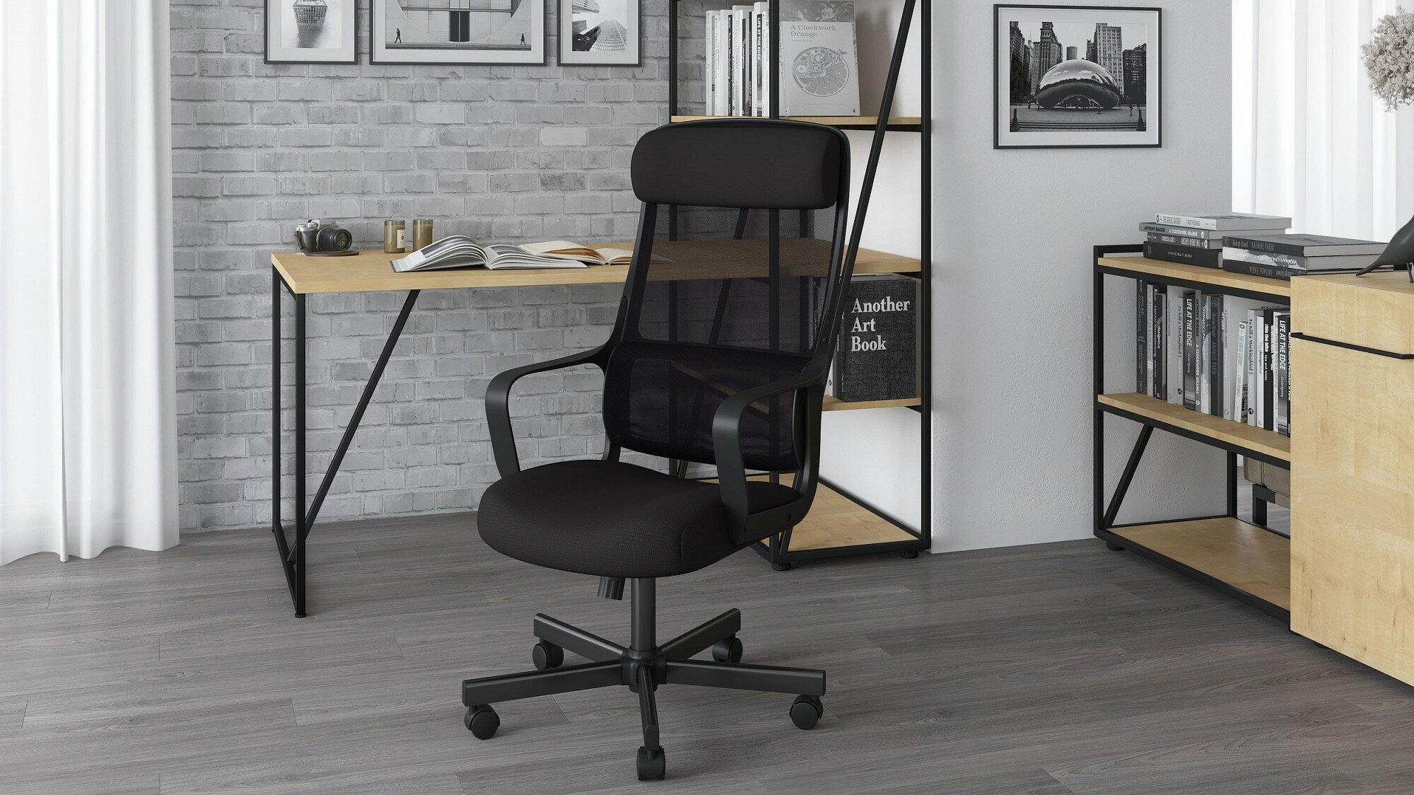 Компьютерное кресло Chairman 590 для руководителя, обивка: сетка/текстиль, цвет: черный - фото №7