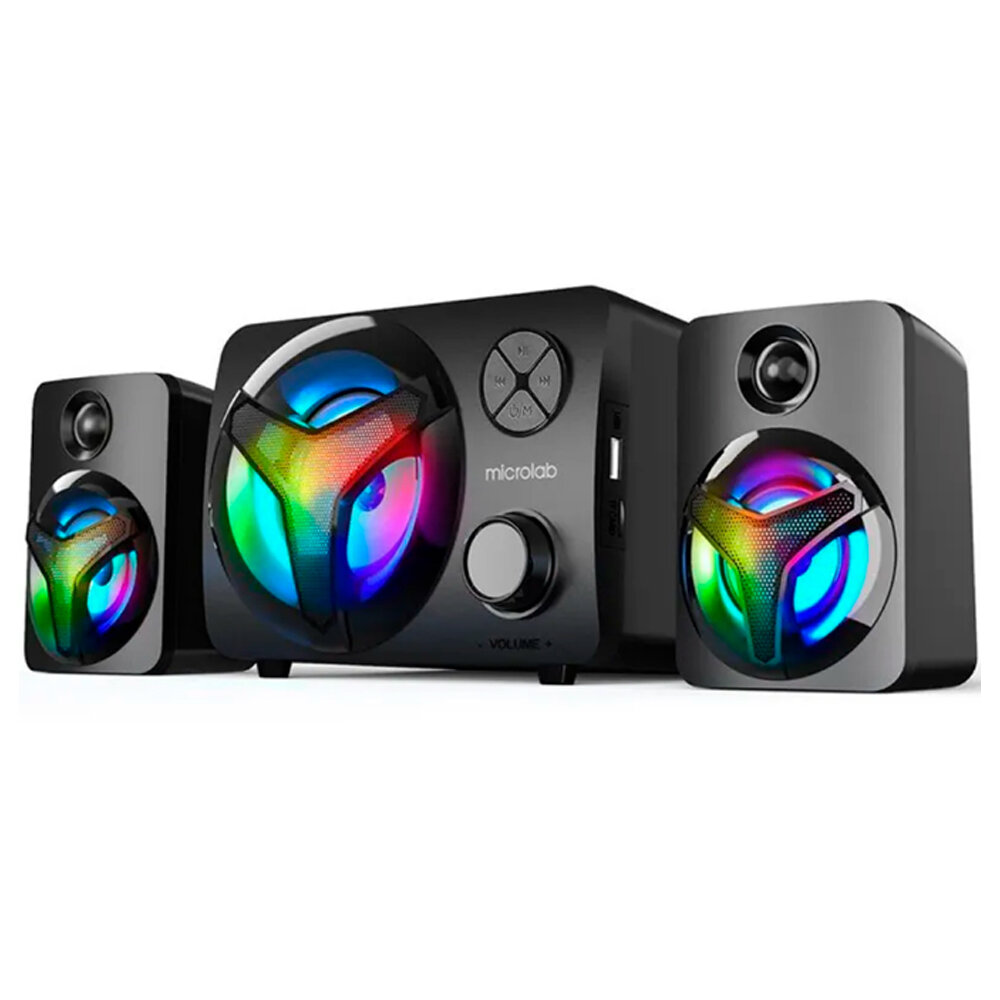 Компьютерная акустика 2.1 Microlab BT, 3 Вт*2 + 5 Вт, 45 Гц - 18 кГц, черная - фото №2