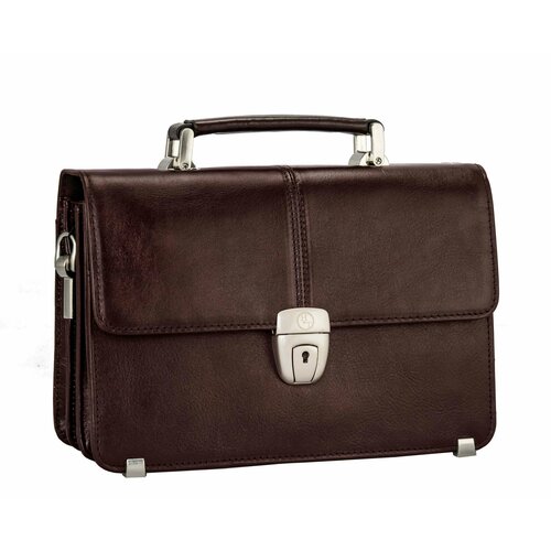 Сумка барсетка Hight Touch, фактура гладкая, коричневый