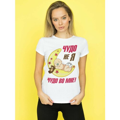 фото Футболка , размер l, белый нет бренда