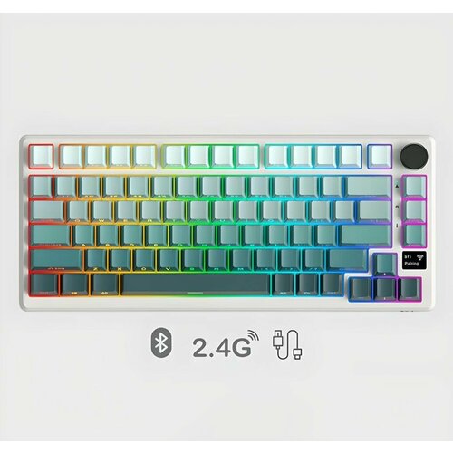 RK-Механическая Клавиатура Royal Kludge RK S75 Ослепительная Трехрежимная проводная 24G BT беспроводная механическая клавиатура 950200₽