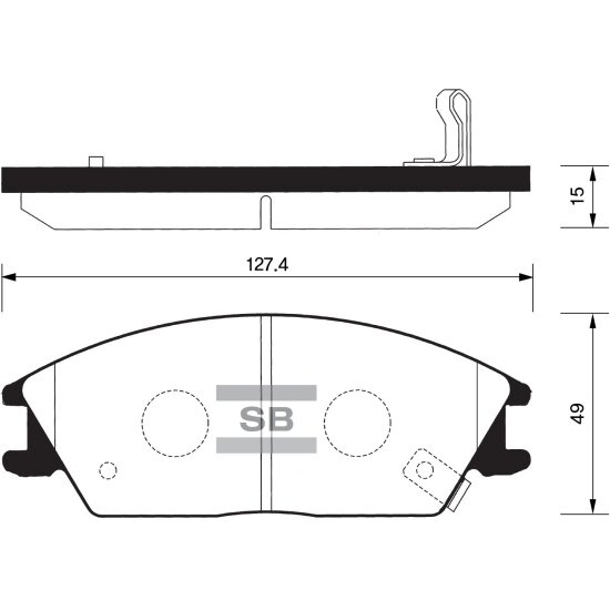 Колодки тормозные передние Sangsin Brake для Hyundai ACCENT 1.3 1.5 1.6 00->, GETZ 1.1 1.3 1.6, 4 шт