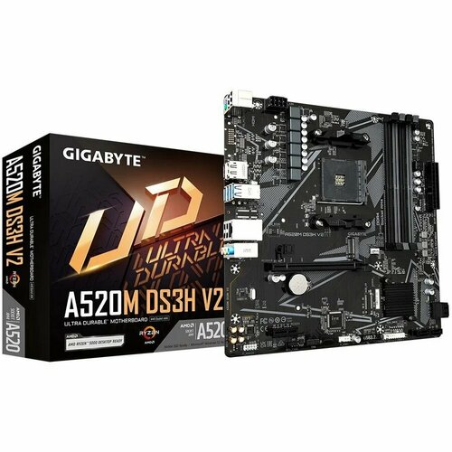 Материнская плата Gigabyte B450M DS3H V2, MicroATX, AM4 (rev. 1.2.)