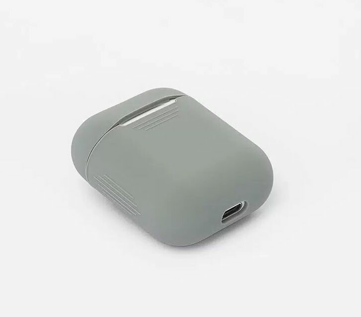 Силиконовый Чехол для Apple AirPods, светло-серый