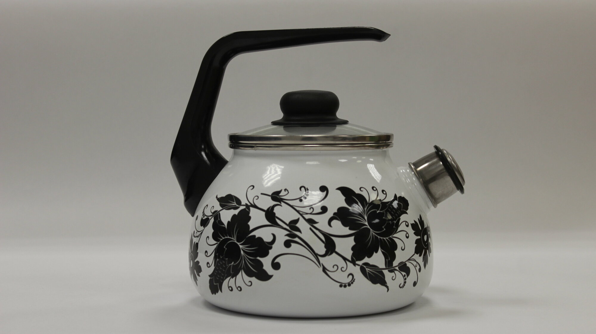 Чайник, LIMON, сферический, со свистком, 2 литра, белоснежная эмаль
