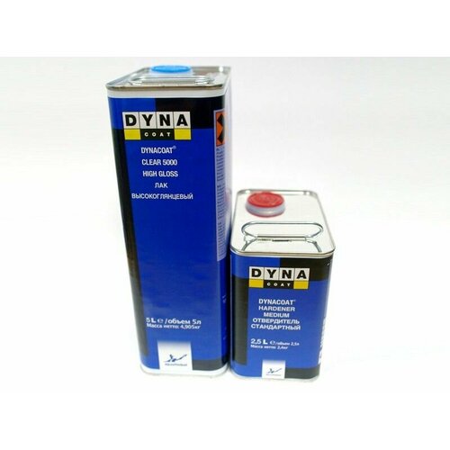 Высокоглянцевый лак Dynacoat Clear 5000 High Gloss HS 5 л. с отвердителем Flexi Medium 2,5 л.