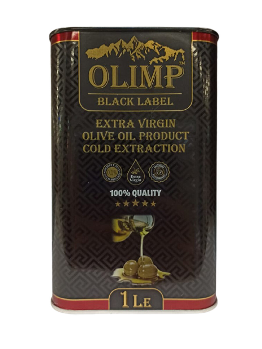 Масло оливковое OLIMP EXTRA VIRGIN коллекция BLACK LABEL, 1литр Греция