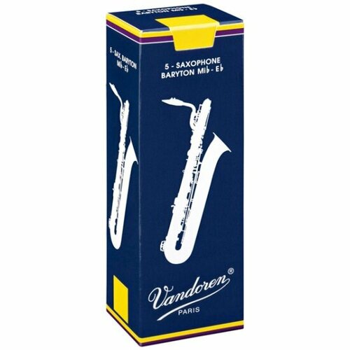 Трости для саксофона Vandoren SR243 Баритон №3 (5шт) vandoren juno 3 0 3 pack jsr813 3 трости для баритон саксофона 3 0 3 шт