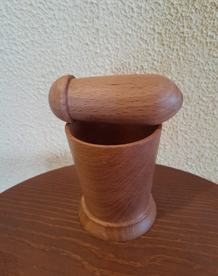 фото Ступка и пестик из бука