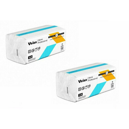 Veiro Полотенца для рук PROFESSIONAL HOME V - сложение 2-х слойные, 2 упаковки/