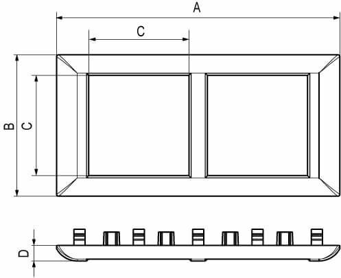 Рамка-суппорт Avanti для In-liner Front 4 модуля белый 4400914 DKC