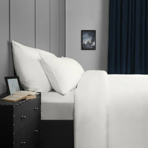 Комплект постельного белья 2-х спальное с евро простыней Бязь отбеленная, 100% Хлопок