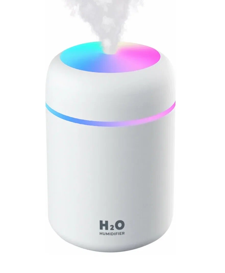 Мини-увлажнитель воздуха с подсветкой HUMIDIFIER H2O белый — фото 1