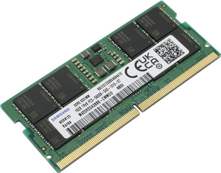 Модуль памяти SO-DIMM DDR5 16Gb PC44800 5600Mhz Samsung (M425R2GA3BB0-CWM) — фото 1