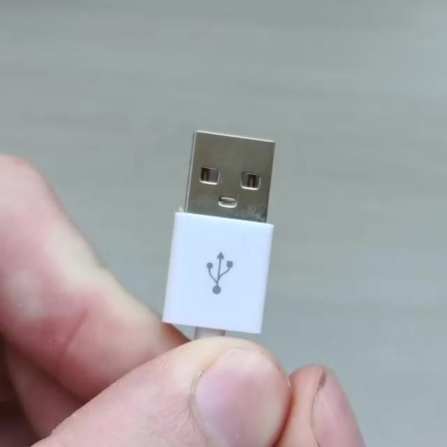 USB AUX кабель белый 20см — фото 1