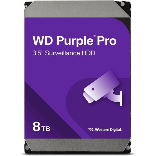 Жесткий диск WD SATA-III 8TB WD8002PURP Surveillance Purple Pro 7200rpm 256Mb 35 26660₽