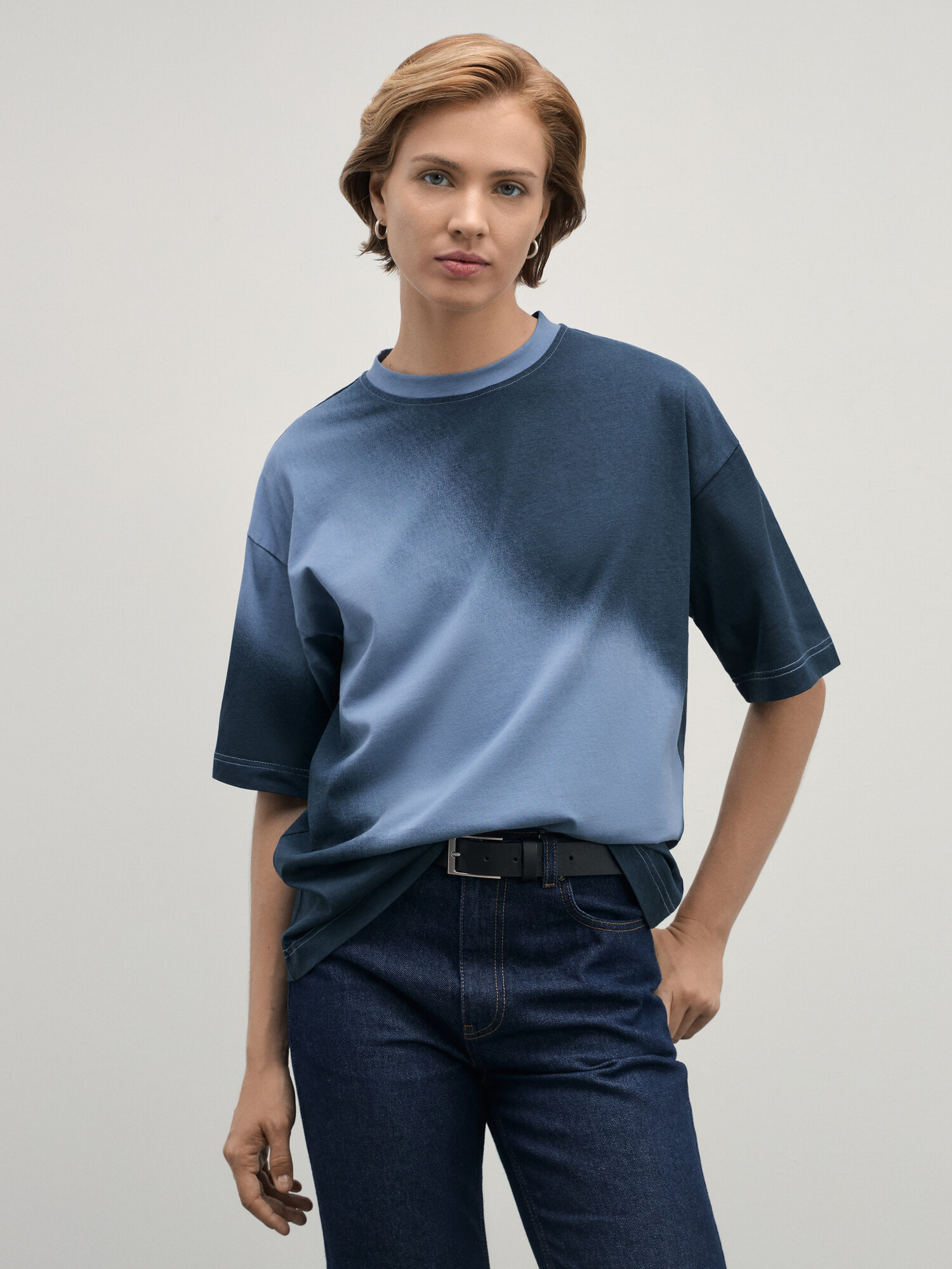 Футболка Zarina, размер XS (RU 42)/170, сизый