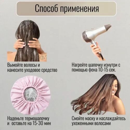 Беспроводная термошапка для волос для восстановления, питания, ламинирования и ухода за волосами — фото 1