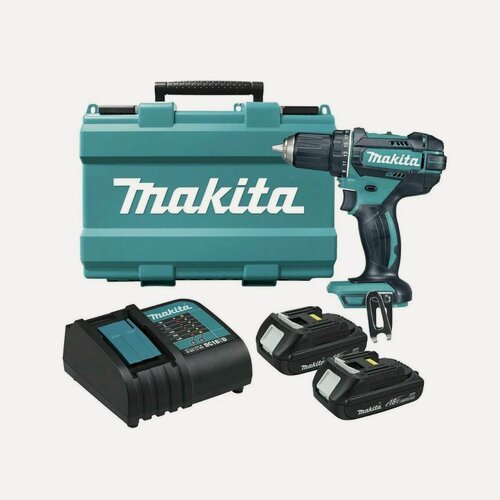 Изображение товара Аккумуляторная дрель-шуруповерт Makita DDF482SYE 62Нм (2акк. 18в, 1.5Ач, З/У, кейс)