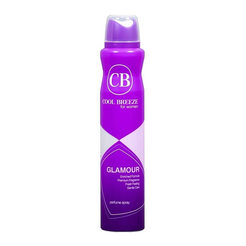 Дезодорант женский спортивный COOL BREEZE Glamour CB 200 мл Для спорта, парфюмированный фруктово-цветочный