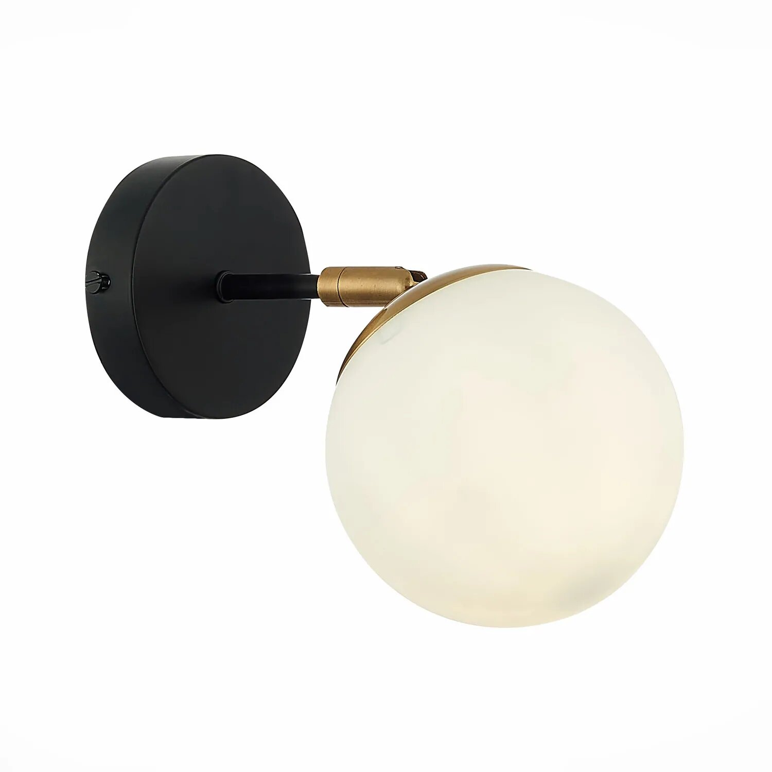 Бра Evoluce FORLI SLE220401-01 E27 60 Вт металл стекло черный латунь