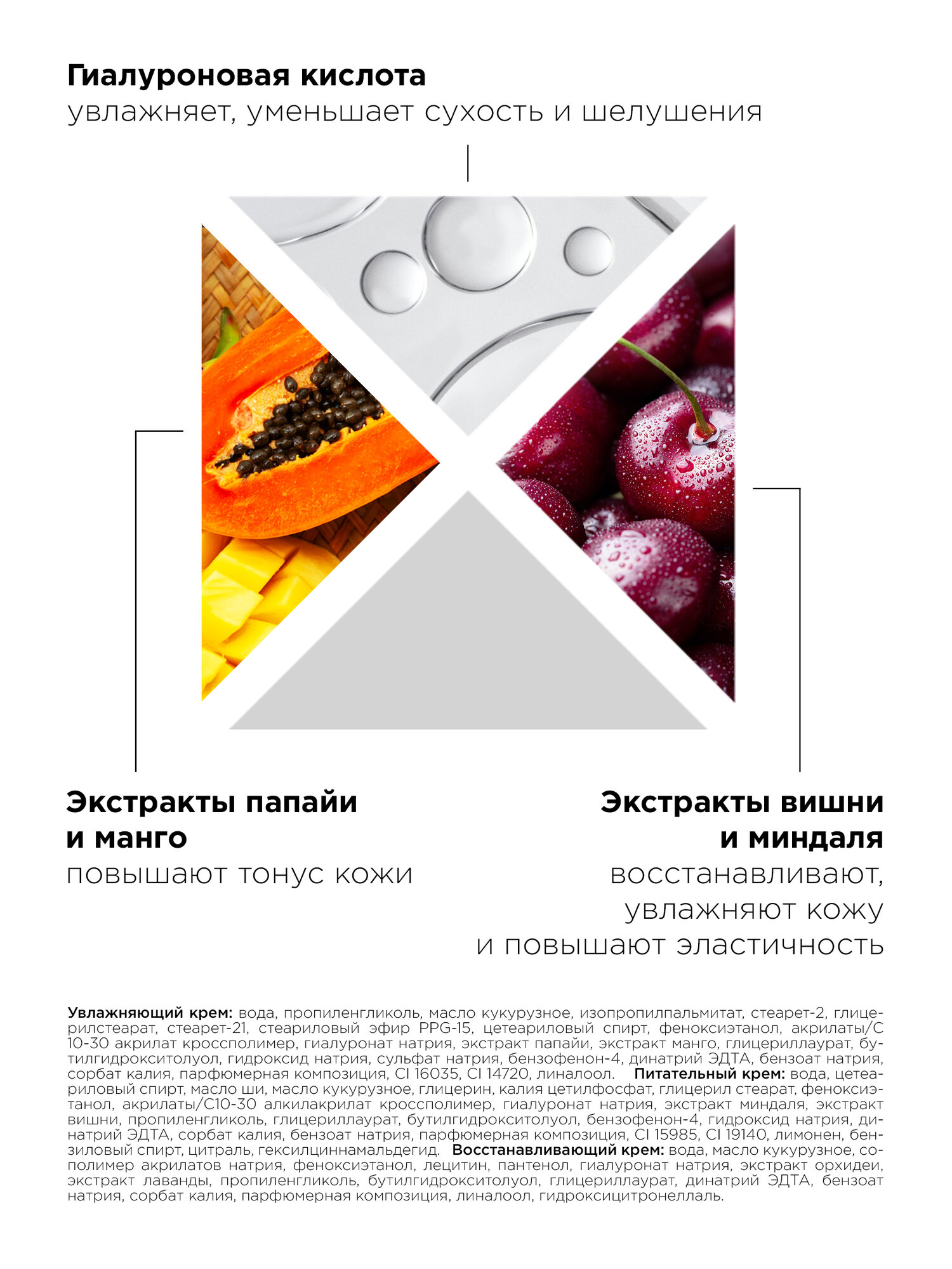 MIXIT Подарочные наборы кремов для рук: увлажняющий, питательный и восстанавливающий Vitamin Cocktail — фото 1
