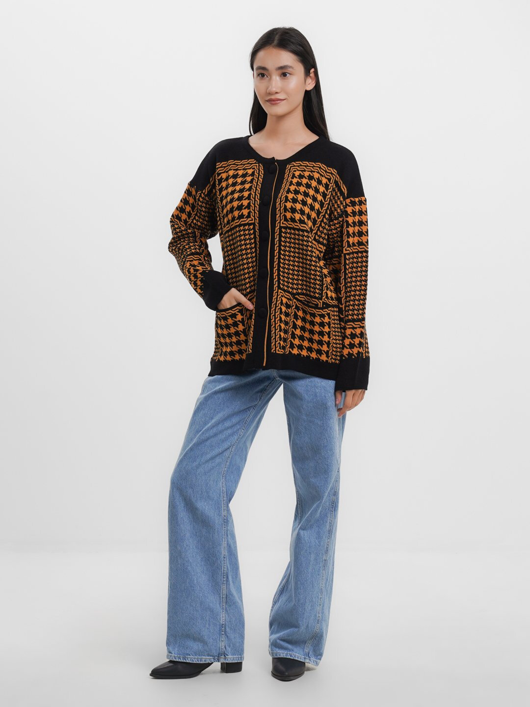 Кардиган Didov TRIKO 7405, размер 44-52, золотой — фото 1