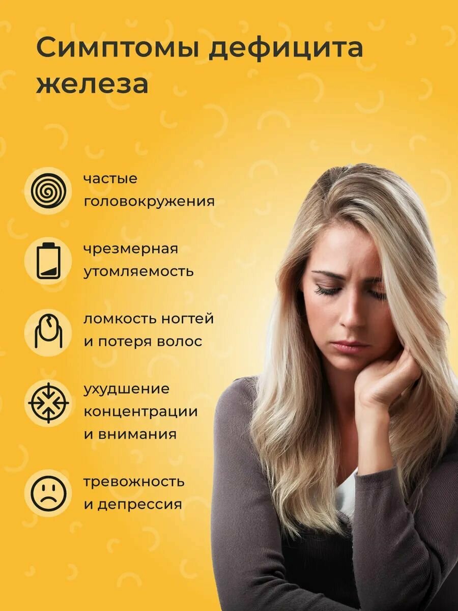 Картинки Железо витамины БАД для профилактики анемии 40мг 30 капсул Fortevit