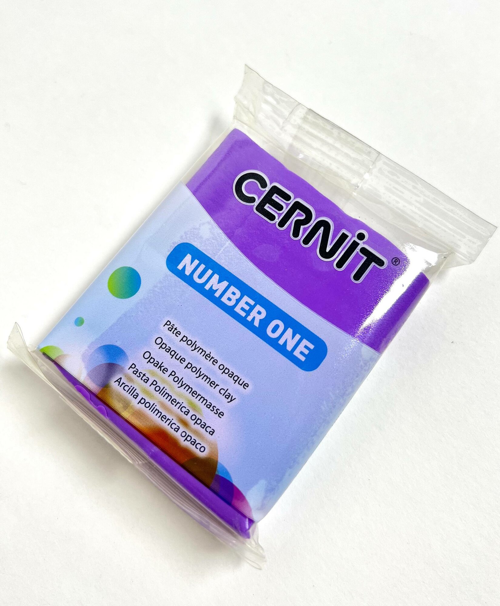 Полимерная глина Cernit Number one "Mauve", цвет мальва, 56грамм, для лепки из полимерной глины — фото 1