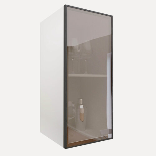 Изображение товара Фасад из алюминиевого профиля со стеклом Aluminum Glass 29,5х71х2 см, черный анод/бронза