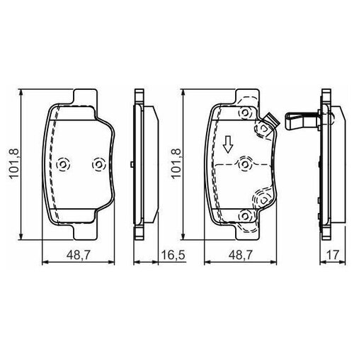 Колодки тормозные дисковые задн TOYOTA: VERSO (_AUR2_, _ZGR2_) 1.6/1.8/2.0 D-4D/2.2 D-4D/2.2 D-CAT 09-