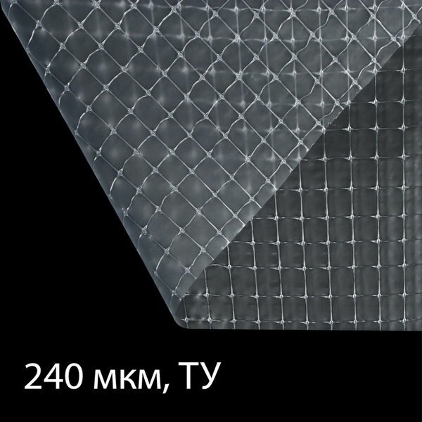 Плёнка полиэтиленовая, армированная леской, толщина 240 мкм, 10 × 2 м, УФ - фотография № 1