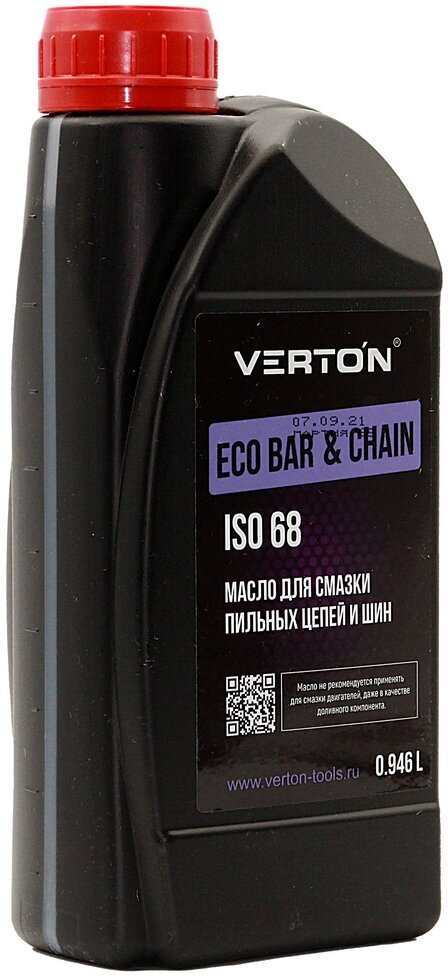 Масло для смазки пильных цепей и шин. Verton ECO BAR CHAIN 0.946л - фотография № 3