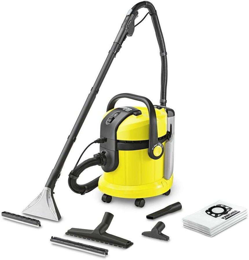 Моющий пылесос KARCHER SE4001, 1400Вт, желтый/черный [1.081-130.0]