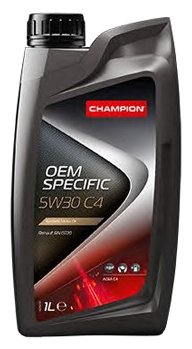 Масло мот. синт. 1л - OEM SPECIFIC 5W30 C4 (C4-12, 226.51, 229.51, Approval RN 0720) CHAMPION OIL 8209017