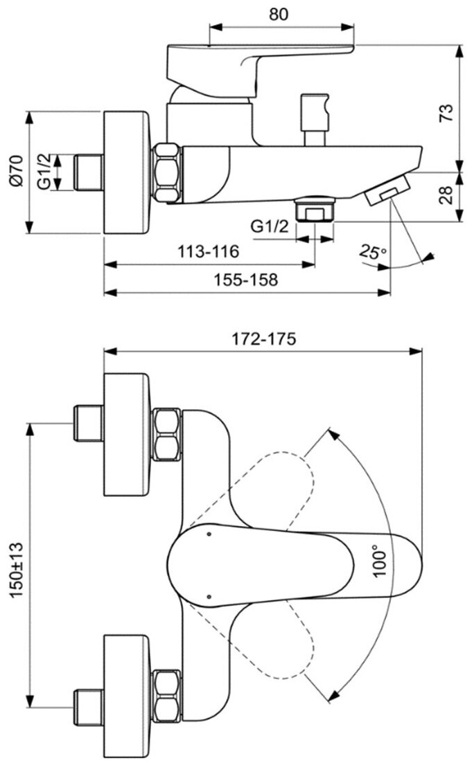 Смеситель для ванны Ideal Standard - фото №6