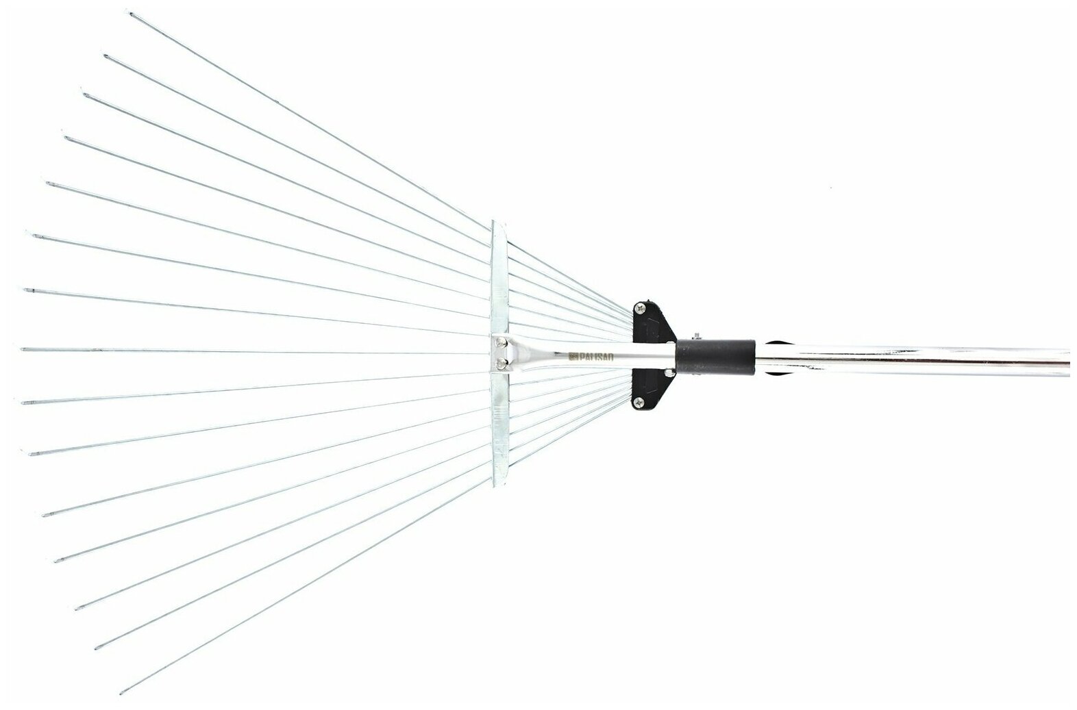Грабли веерные стальные, 190 - 520 х 1200 - 1500 мм, 15 зубьев, раздвижные, стальной черенок, Palisad - фотография № 2