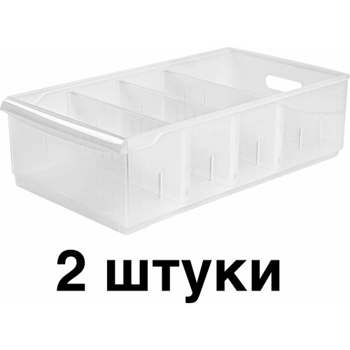 Контейнер 242x45x129 см 115 л 2 штуки надежные пазы в верхней части контейнера позволяют легко выдвигать его 3979₽