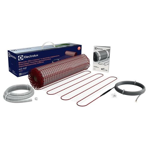 Комплект Теплый пол мат двужил 150Втквм 150Вт 35квм 525Вт ECO Mat EEM 2-150-35 Electrolux ELECTROLUX НС-1105888 1 упак 33187₽