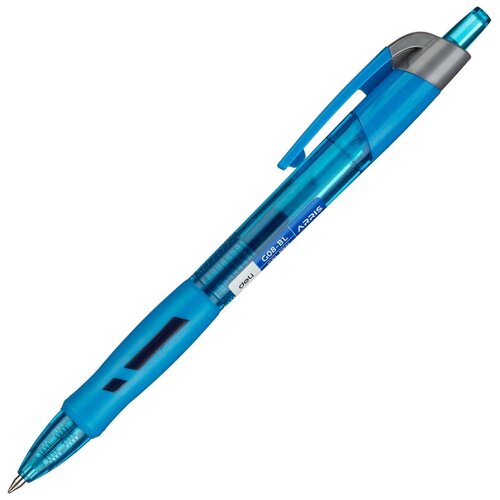 Ручка гелевая автоматическая Deli Arris диаметр шарика 0.5мм рез манж синяя