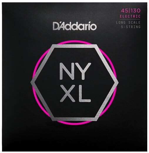 D'Addario NYXL45130 струны для бас-гитары, Long Scale, Reg Light, 45-130